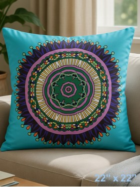 Abstract Print Silky-Touch Cushion & Filler